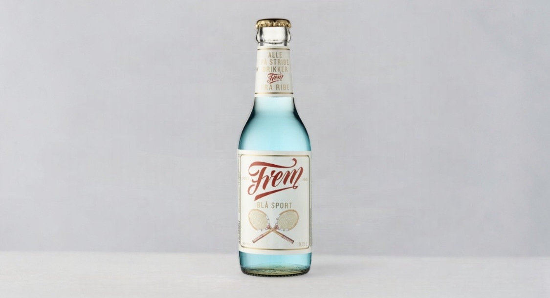 25 cl. Blå sport sodavand fra Frem