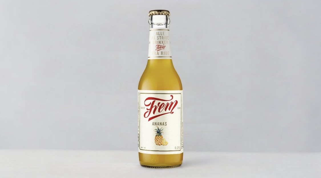 25 cl. Ananas sodavand fra Frem